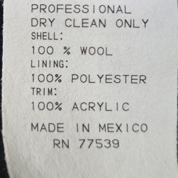 Stephanie Matthews Kids Size 10 MX#440 RN 77539 Black Wool Coat BARELY WORN - Picture 3 of 4